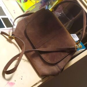 J Crew suede bag
